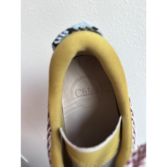 CHLOE Nama Mesh Sneakers Size 40/ US 10 Plum Purple - Picture 13 of 14